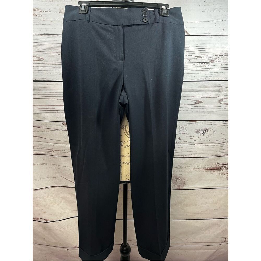 Larry Levine Petite Stretch Black‎ Dress Pants Women's Size 10P